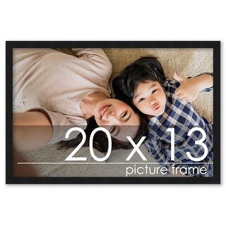 20x13 Contemporary Black Wood Picture Frame - Uv Acrylic, Foam Board 