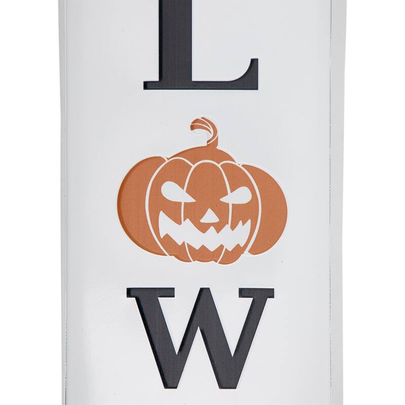 Happy Halloween Metal Porch Board Sign - 31.5"
