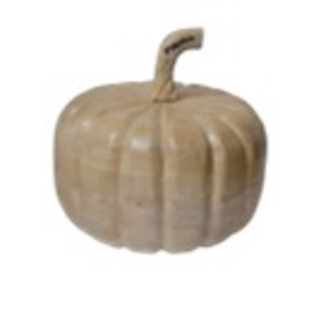 XXL Pumpkin Fall Harvest Tabletop Decoration - 15" - Beige