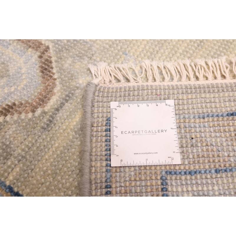 ECARPETGALLERY Hand-knotted Modern Oushak Sage Wool Rug - 8'1 x 10'3