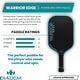 preview thumbnail 2 of 5, Diadem Warrior Edge Pickleball Paddle, 16mm Core, Teal