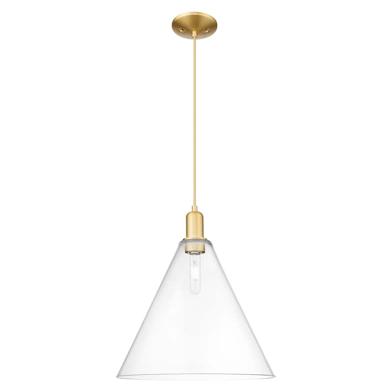 Innovations Lighting Endless Possibilities Arcadia - Berkshire Glass - 1 Light 16" Cord Hung Mini Pendant - Clear/Satin Gold