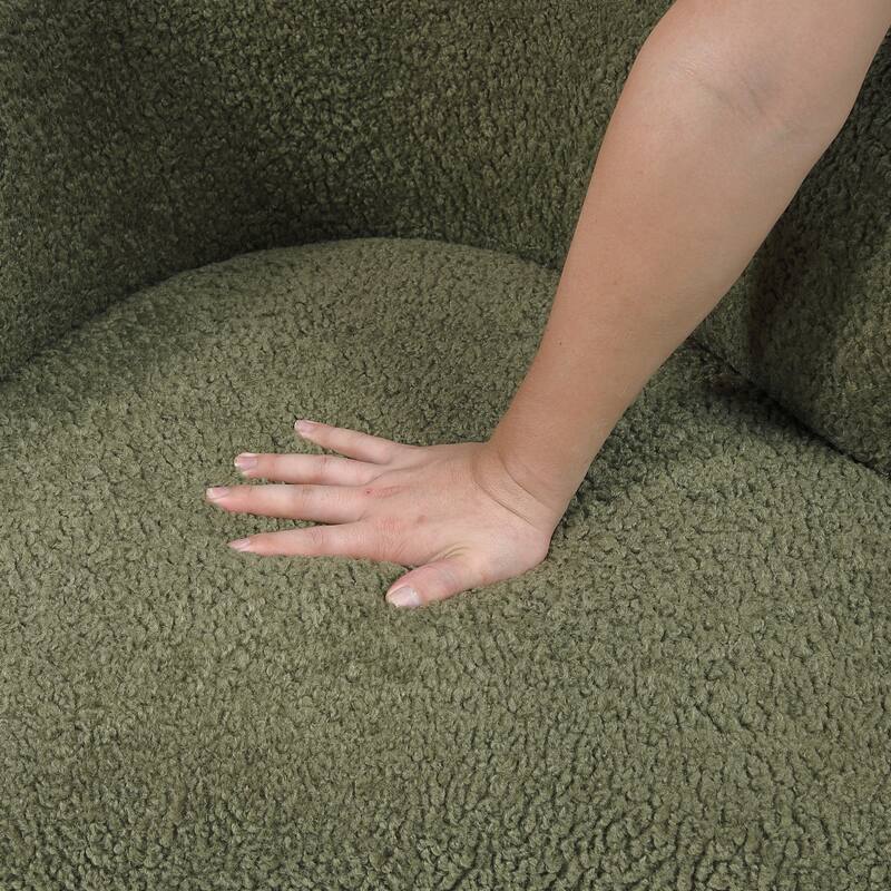 Hudson 26" Boucle Fabric Accent Chair - Black Finish Metal Legs