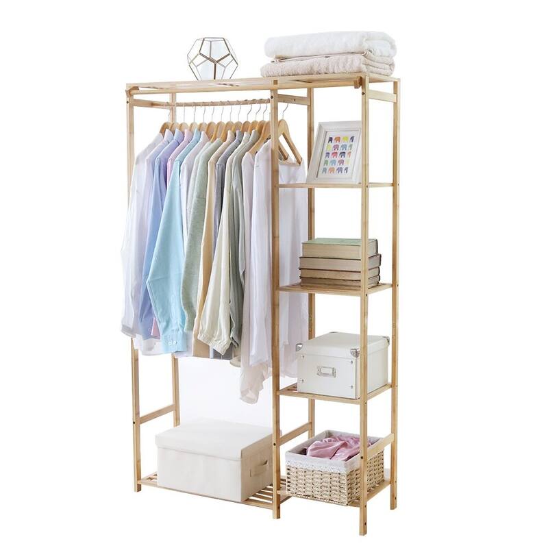 Free-standing Garment Rack Closet Organizer Coat Hanging Stand