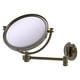 preview thumbnail 1 of 26, Allied Brass 8 Inch Wall Mounted Extending Make-Up Mirror 5X Magnification with Grooved Accent