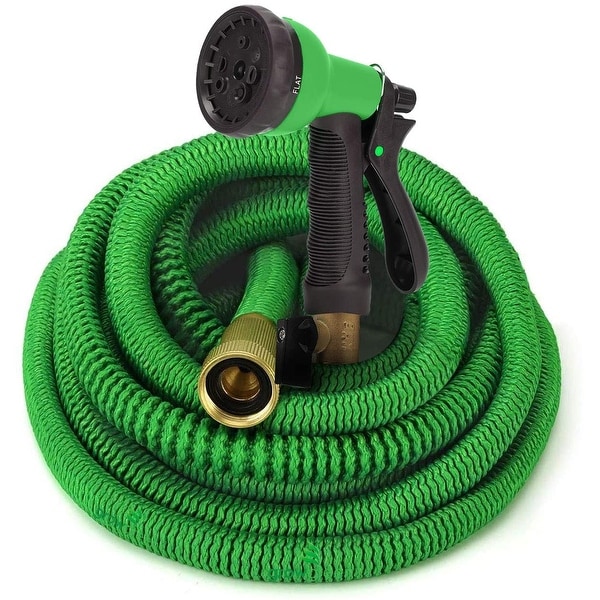25 50 75 100FT 2019 Best Expandable Garden Hose Set with Hanger Nozzle Bag 
