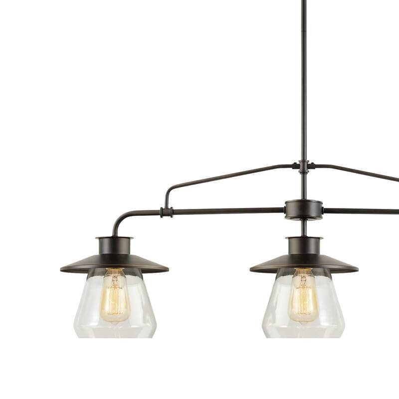 Globe Electric Nate 3 Light 35" Wide Linear Chandelier