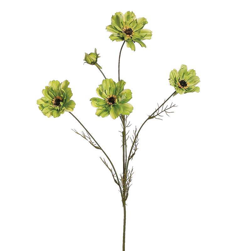 32" Green Cosmos Artificial Decorative Floral Spray