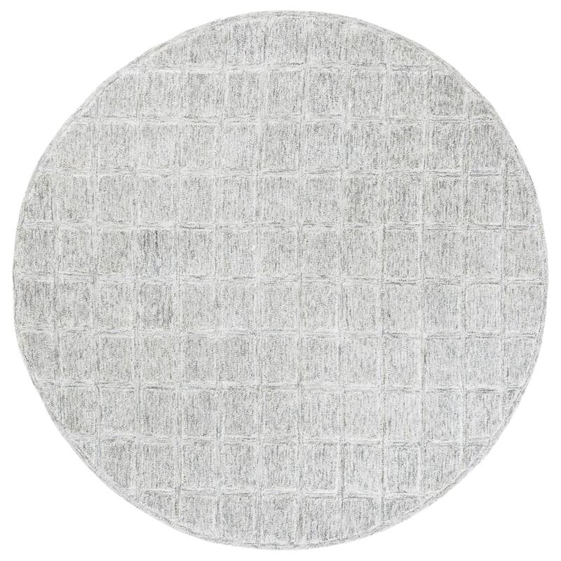 SAFAVIEH Handmade Genre Leiba Wool Rug - Light Green/Grey - 6' Round