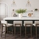 preview thumbnail 56 of 115, Gracie Modern Bar Stool, Boucle Upholstered Chair and Brushed Wooden Legs