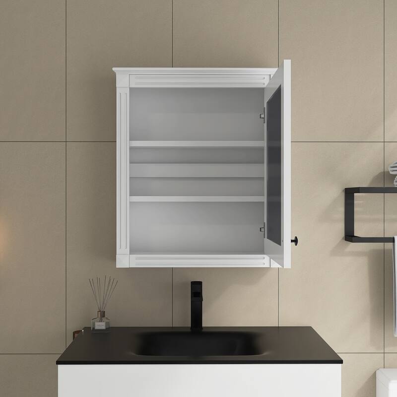 24'' x 27'' Wall Mounted Medicine Cabinet with Height Adjustable Shelf