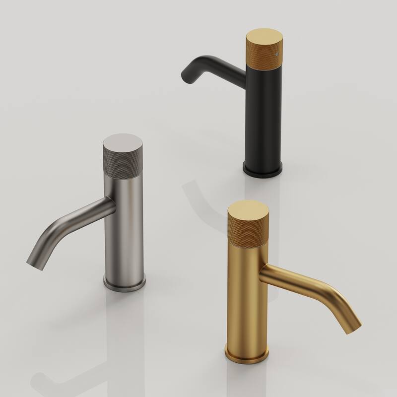 Modern 1-Handle Single Hole Bathroom Faucet with Anti-Slip Handle