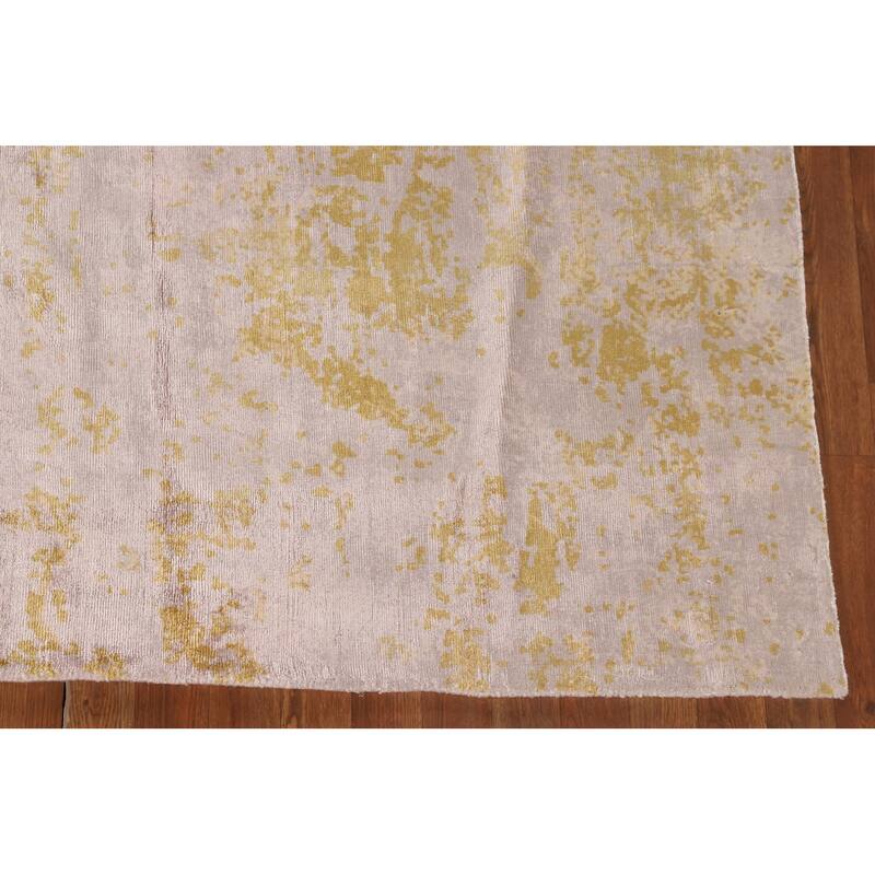 Multi-Color Abstract / Modern Area Rug Handmade Wool Carpet - 6'6"x 9'9"