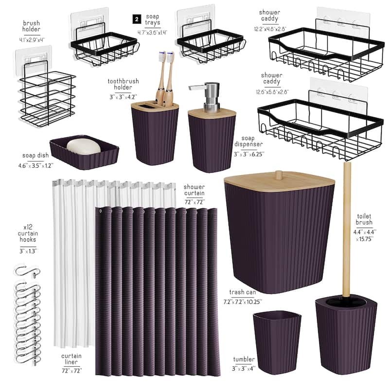 Emperyan Shower Caddy and Bathroom Accessories Set