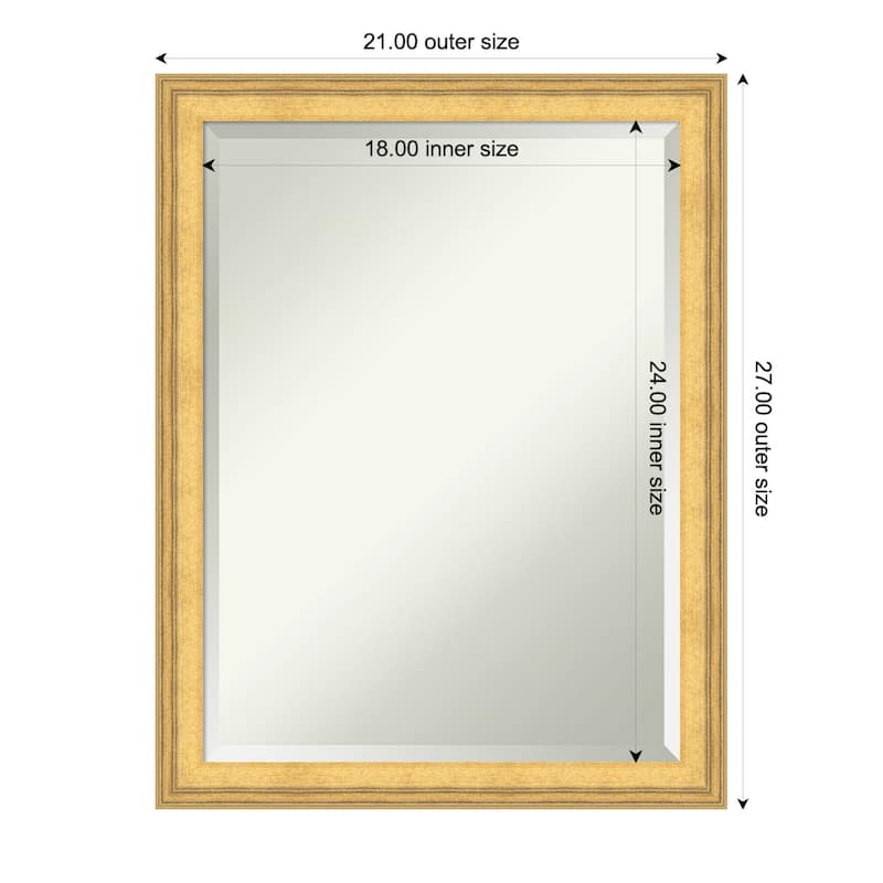 Owen Gold Beveled Wood Framed Wall Mirror - Owen Gold - 21 x 27 in