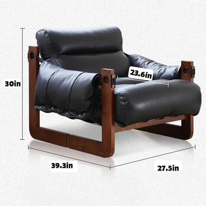 Retro Modern Leather Lounge Chair