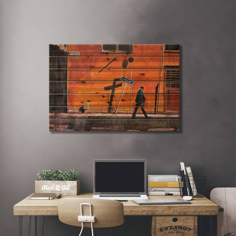 On The Way Home Print On Wood by Bogdan Shiptenko - Multi-Color