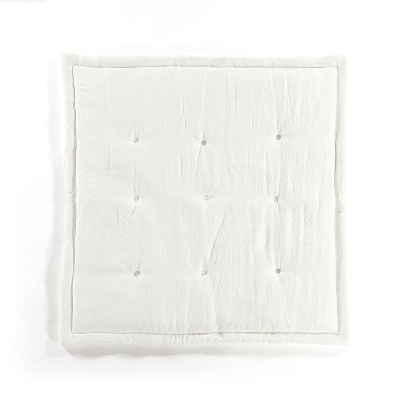Lush Decor Baby Square With Border Play Mat Single - White