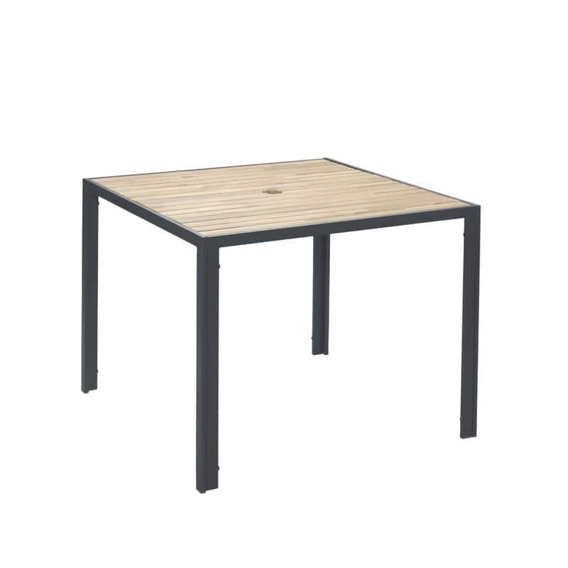 5-Piece All-Weather Outdoor Dining Set - Acacia Wood Table with Umbrella Hole & Rattan Chairs (Patio Conversation Group)‌