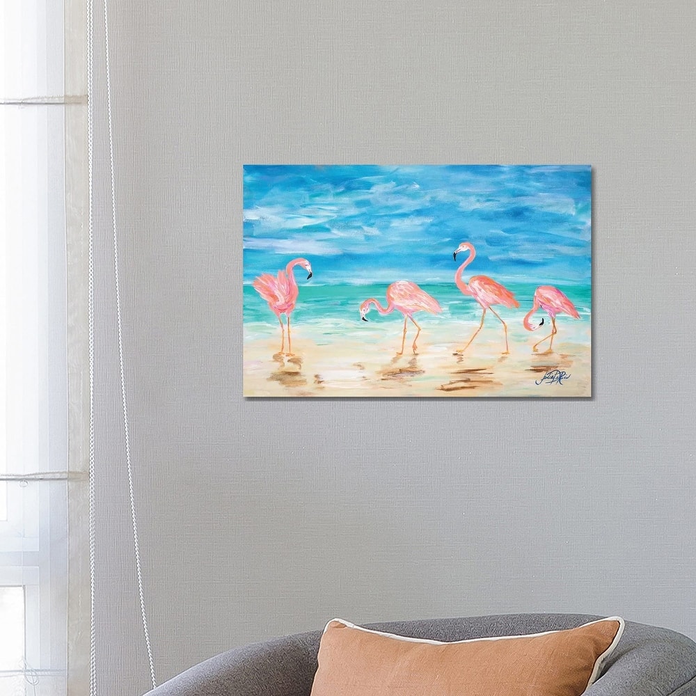 iCanvas "Flamingo Beach" by Julie Derice Canvas Print
