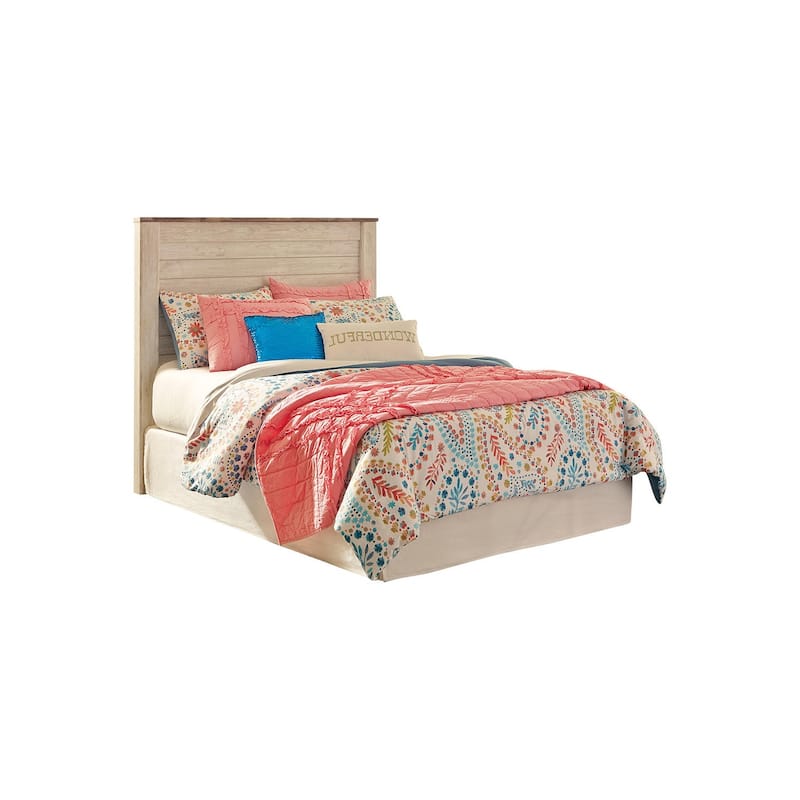 Willowton Full Panel Headboard - White Wash