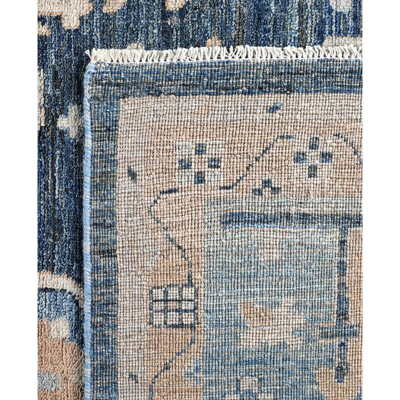 Oushak One-of-a-Kind Hand-Knotted Area Rug - Blue - 9' 1" x 11' 7"