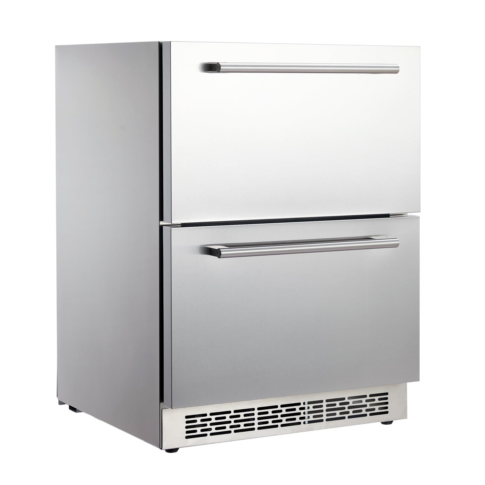 24 Inch Under Counter Refrigerator for Indoor and Outdoor Use, Weatherproof Stainless Steel Body