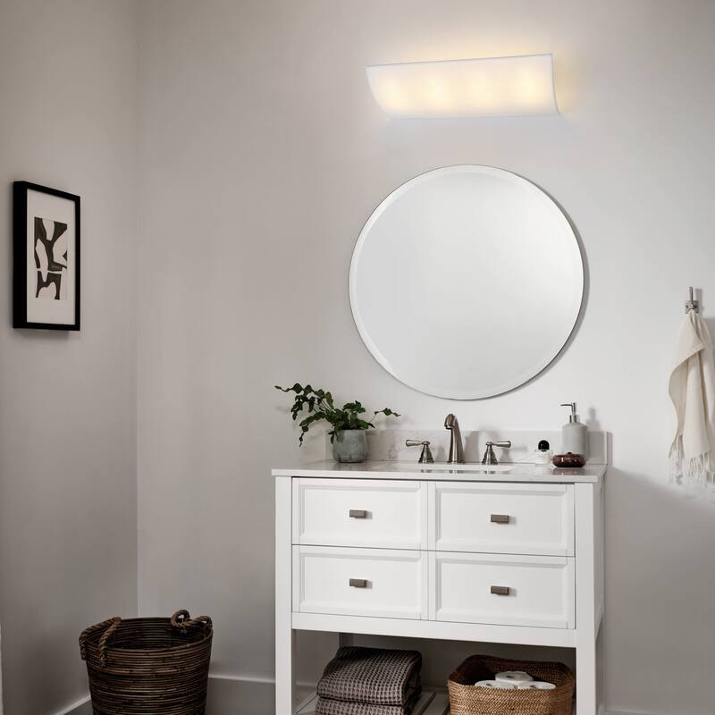 3-Light Modern Minimalist Rectangular Black & White Wall Sconce - Matte Black