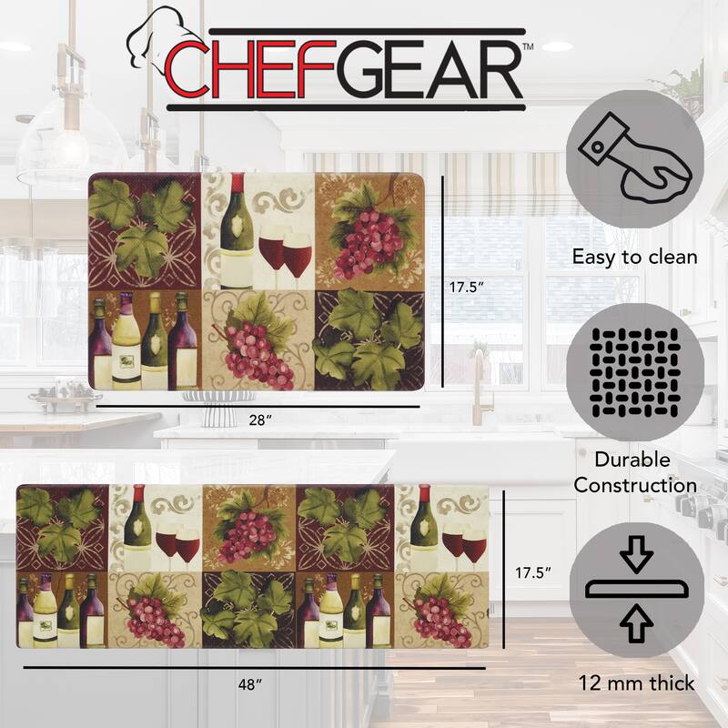 Coffee Cup Party Novelty or Wine Tile Anti-Fatigue Kitchen Wellness Mat