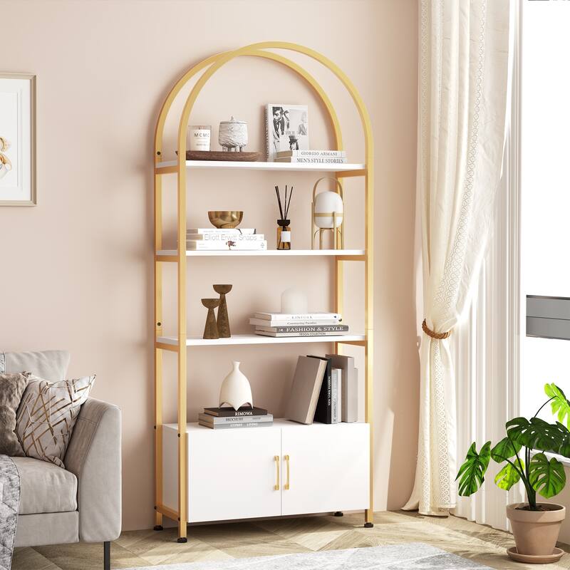 71.5 Inches Book Shelf with Sturdy Metal Frame and Quality Boards