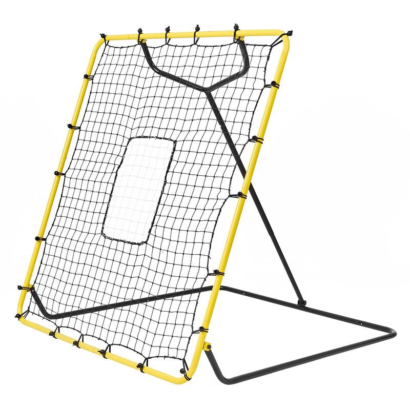 4x4.5 Feet Baseball and Softball Rebounder Net Pitch with Back Adjustable Angles
