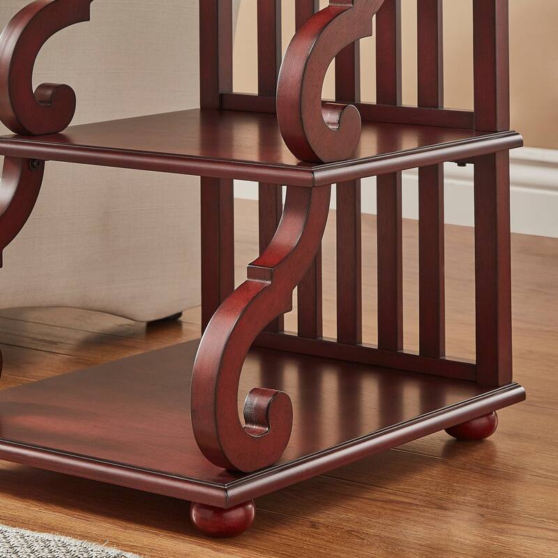 Lorraine Wood Scroll End Table by iNSPIRE Q Classic