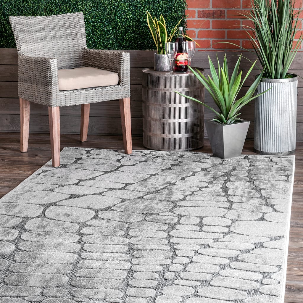 Nuloom Jaycee Textured Stone Indoor/Outdoor Area Rug