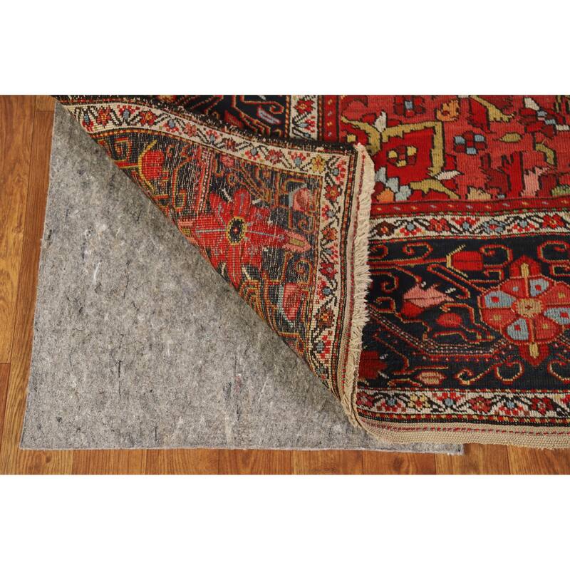 Hand Knotted Oriental 100% Wool Carpet Traditional Floral Navy Blue & Blues Sarouk Area Rug - 10' 5'' X 6' 10''