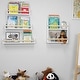 preview thumbnail 4 of 7, Wallniture Utah Wood Wall Shelves Kids Bookshelf Set of 3 Toy Storage - White