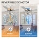 preview thumbnail 5 of 17, 52" Reversible 5-Blade Caged Ceiling Fan with Light and Remote