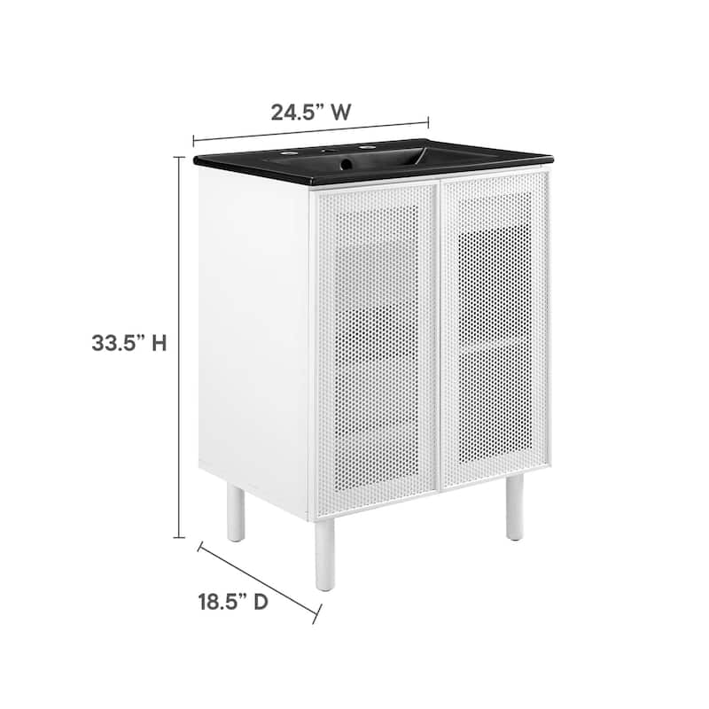 Calla 36" Perforated Metal Bathroom Vanity