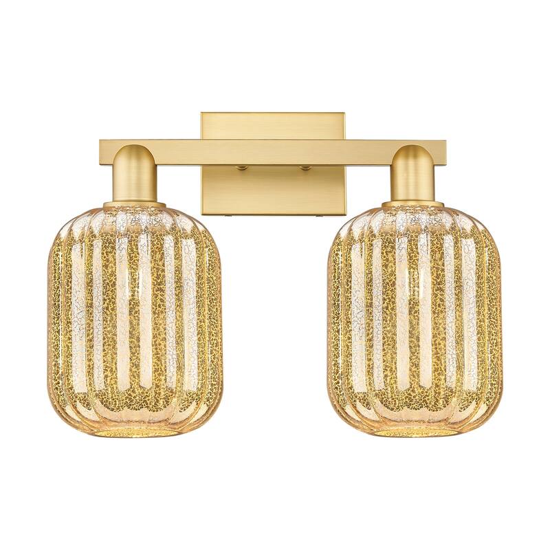 Innovations Lighting 716-2W-14-16 Preston Vanity Preston 2 Light 16" - Satin Gold / Mercury