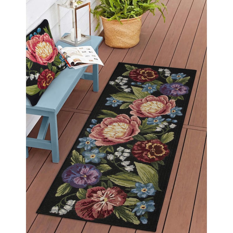 Liora Manne Marina Secret Garden Indoor/Outdoor Pillow