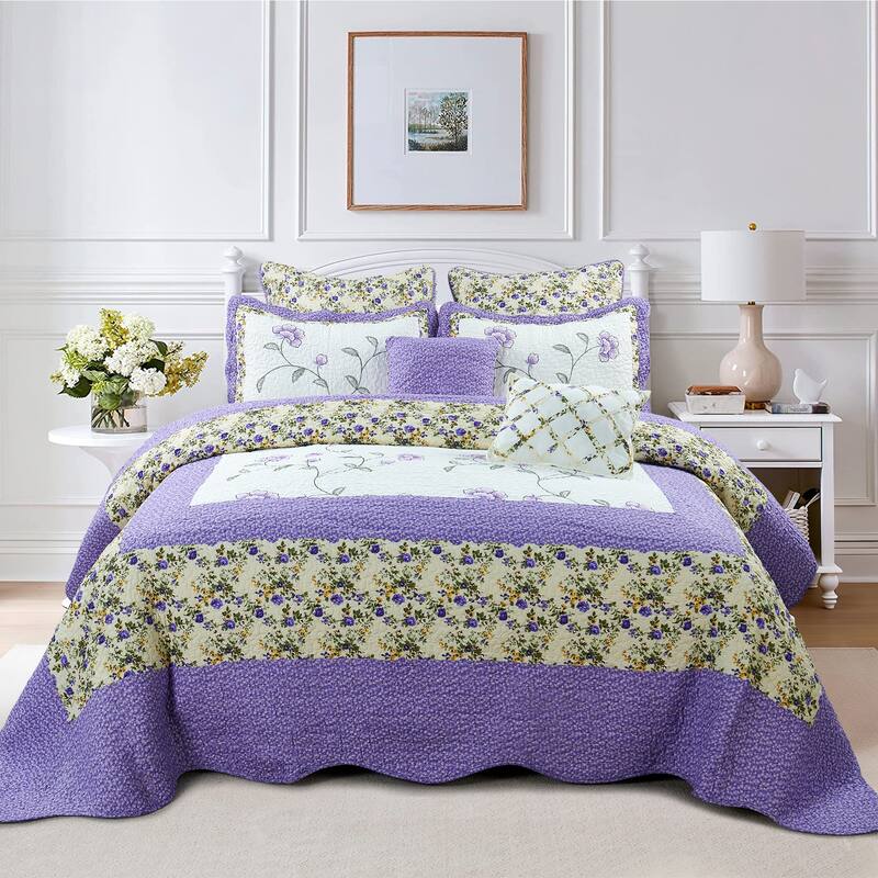 Serenta Oversized Saigon 7 Piece Bedspread Set, Queen and King