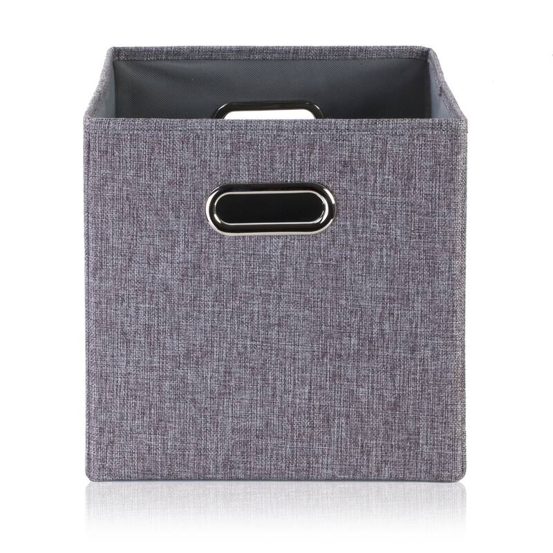 Enova Home Fabric Storage Bins With Handles (Set of 4) - N/A