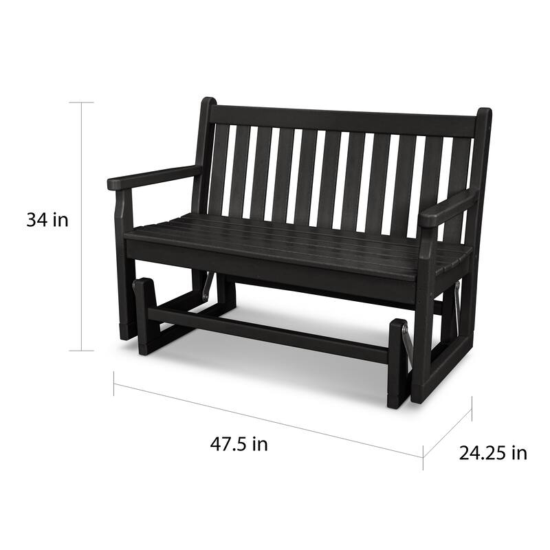 POLYWOOD Traditional 48-inch Outdoor Garden Glider Bench