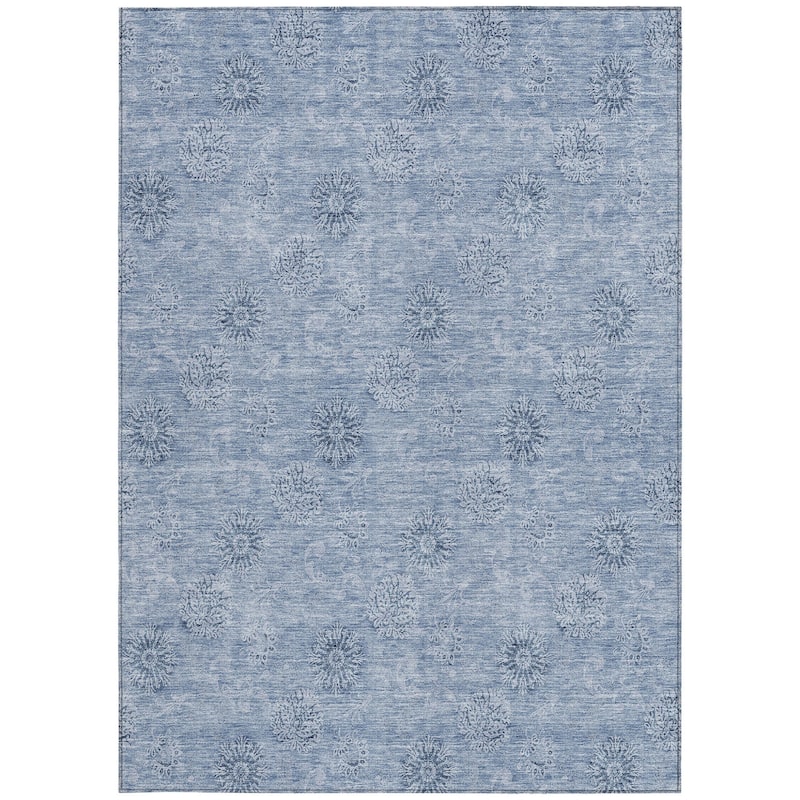HomeRoots Floral Transitional Rectangle Outdoor Rug
