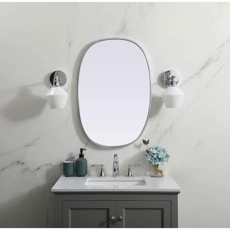 Elegant Lighting MR2B2030 Brynn 20" W x 30" H Modern Oval Bathroom
