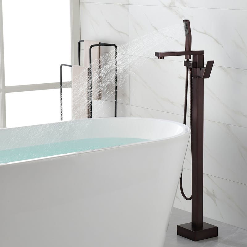 Freestanding Tub Shower Claw Foot Faucet with Handheld Spout - 10"37"
