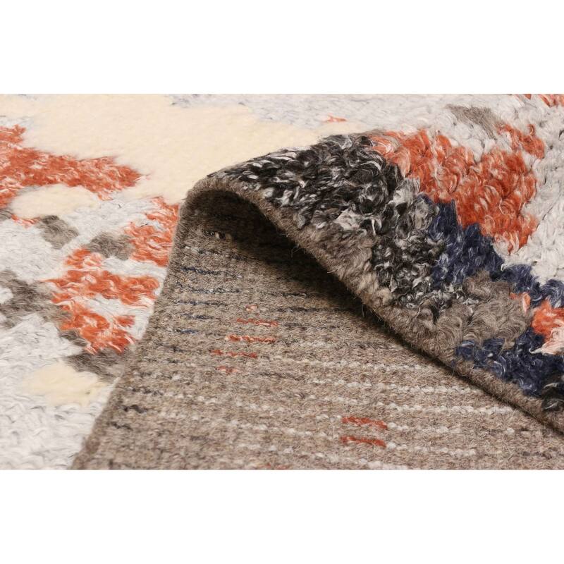 ECARPETGALLERY Hand-knotted Tangier Light Grey Silk, Wool Rug - 8'2 x 9'8