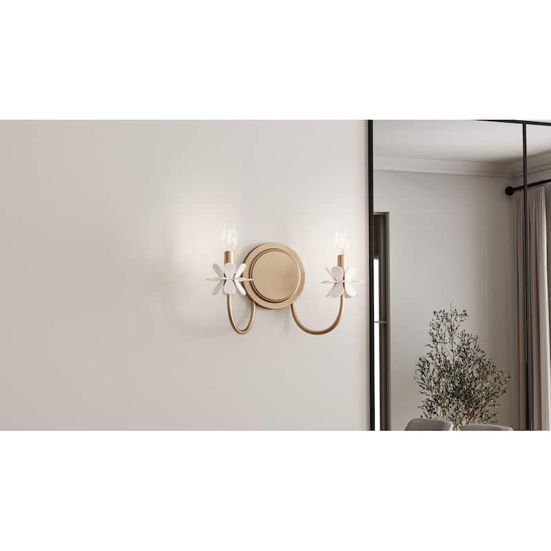 Remy 2-Light Bronze Gold Wall Sconce