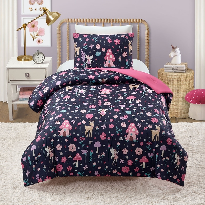 Fairy Garden Reversible Microfiber Comforter Set