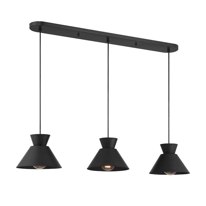 Bellevue SHCH70430 3 Light 40" Wide Linear Pendant - Matte Black