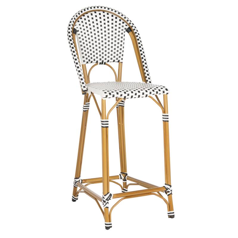 SAFAVIEH Outdoor Shaniya 30-inch Stacking Bar Stool (Fully Assembled) - 19Wx22Dx47H